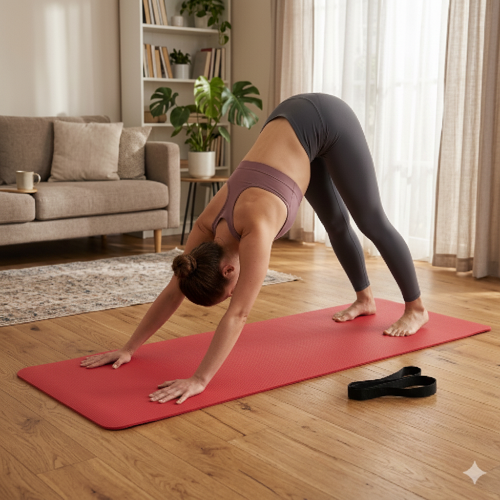 Red Yoga Mat Lifestyle