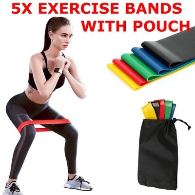 Latex Exercise Resistance Belt LT-005 Set of 5