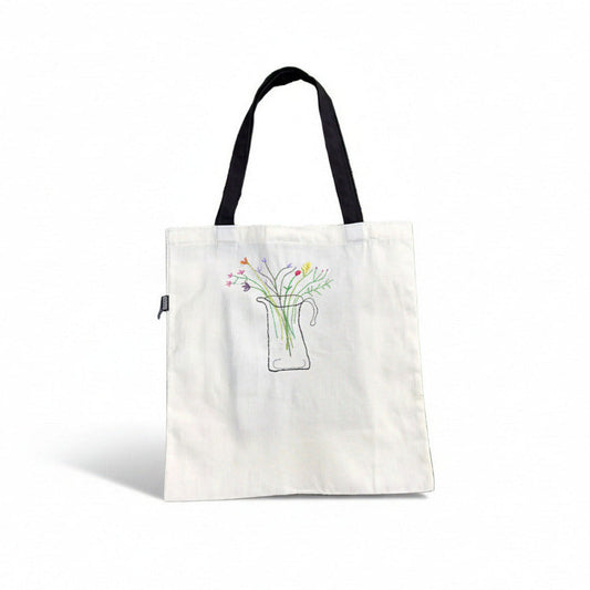 Tote Bag Off/White Vase Floral