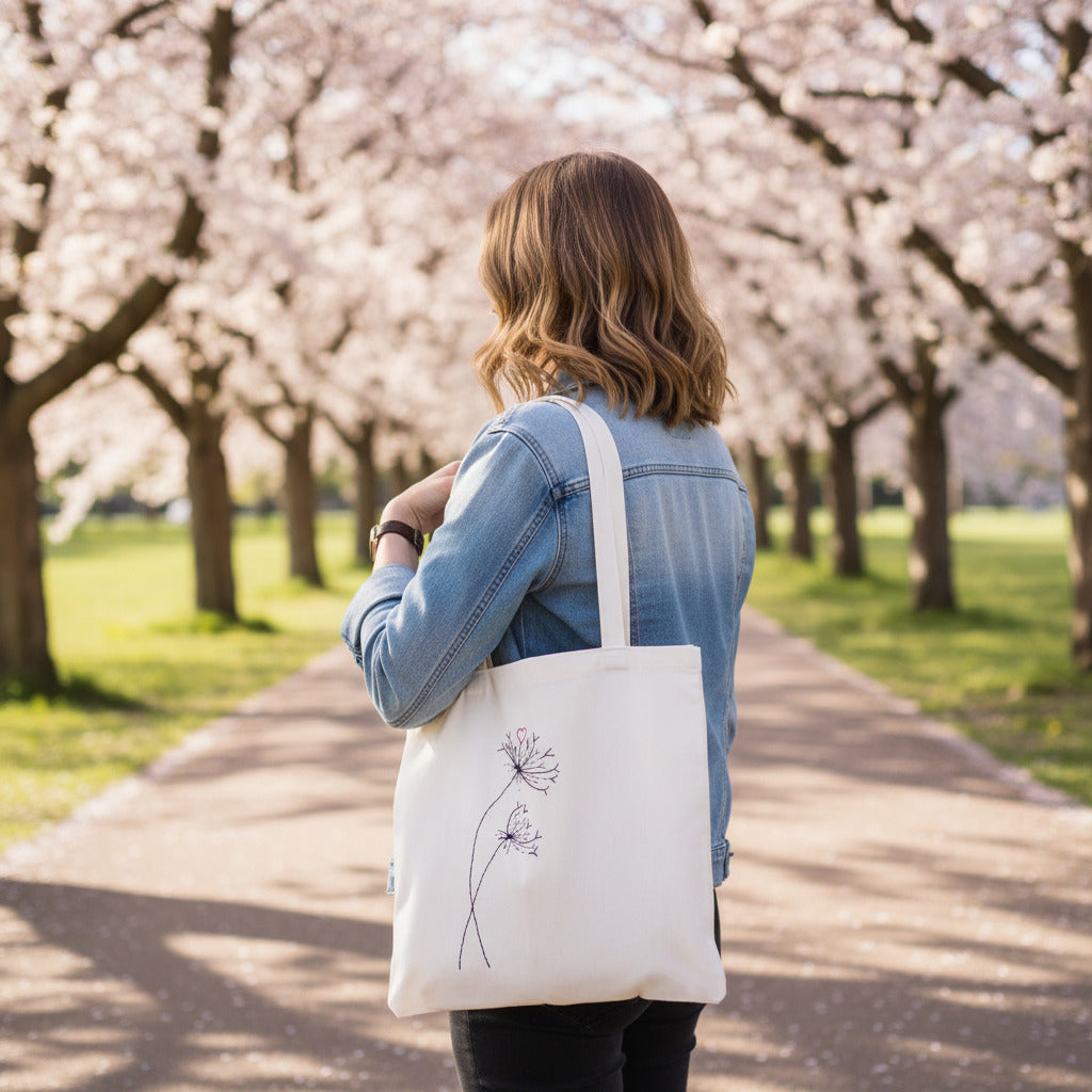 Tote Bag  Dandelion Design
