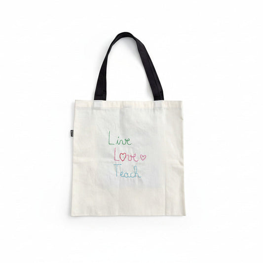 Tote Bag Off/White LIVE LOVE TEACH