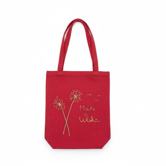 Tote Bag Red MAKE A WISH