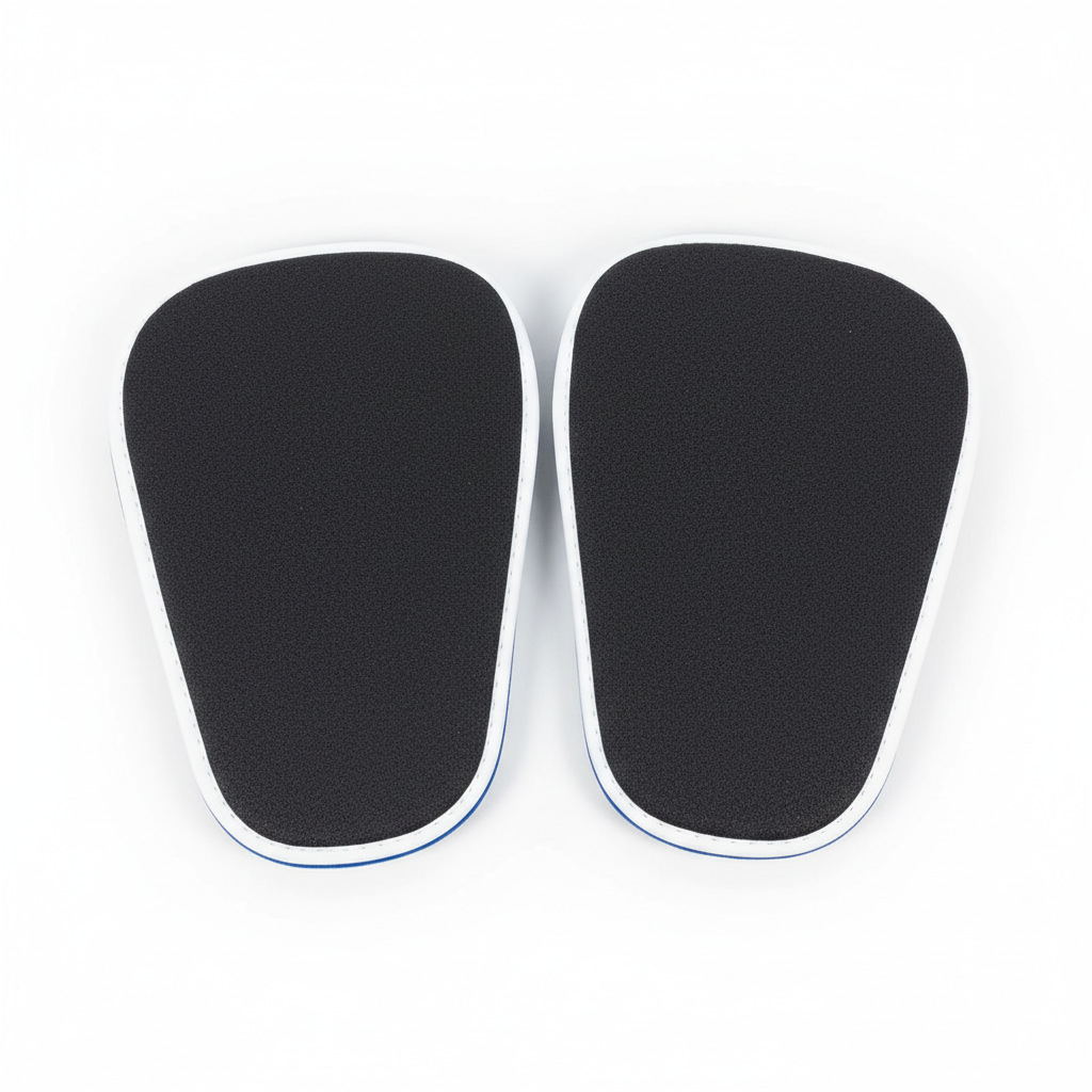 Shin Guard Pads White Border