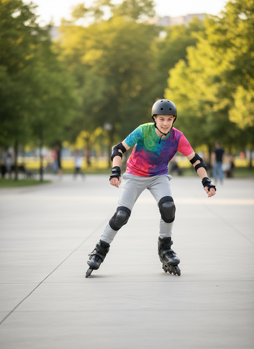 Skating in park
