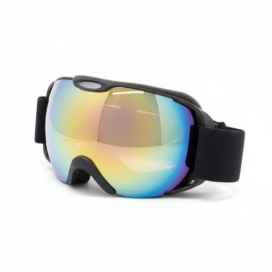Ski goggles with white background