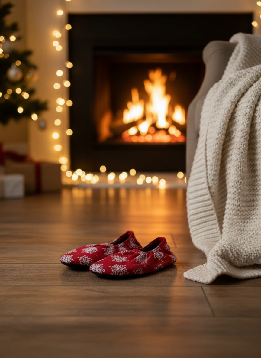 Flexy Slips Lycra Snowflake Red