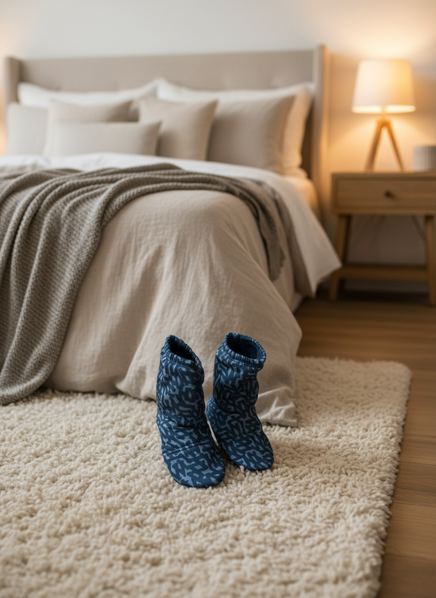 Fluffy Pixel Slippers Grey