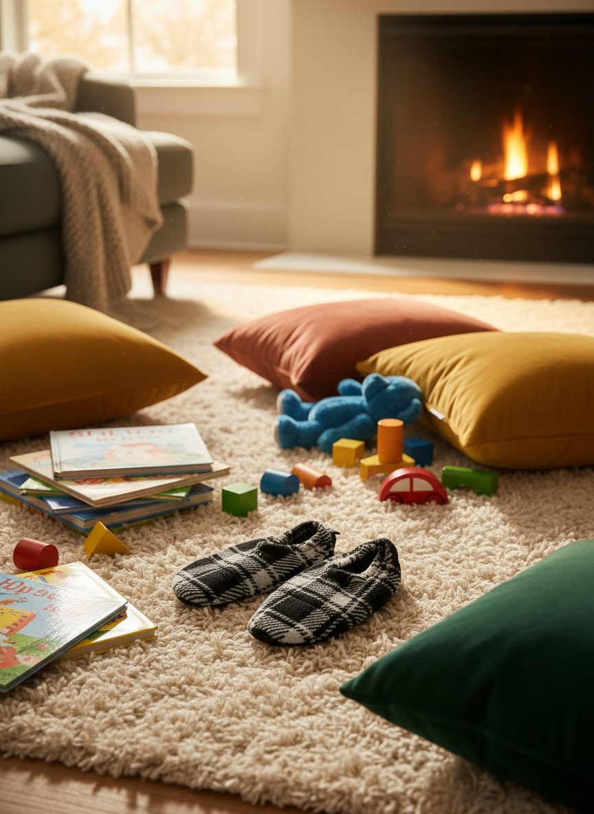 Flexy Slips Fleece Carreau Black/White