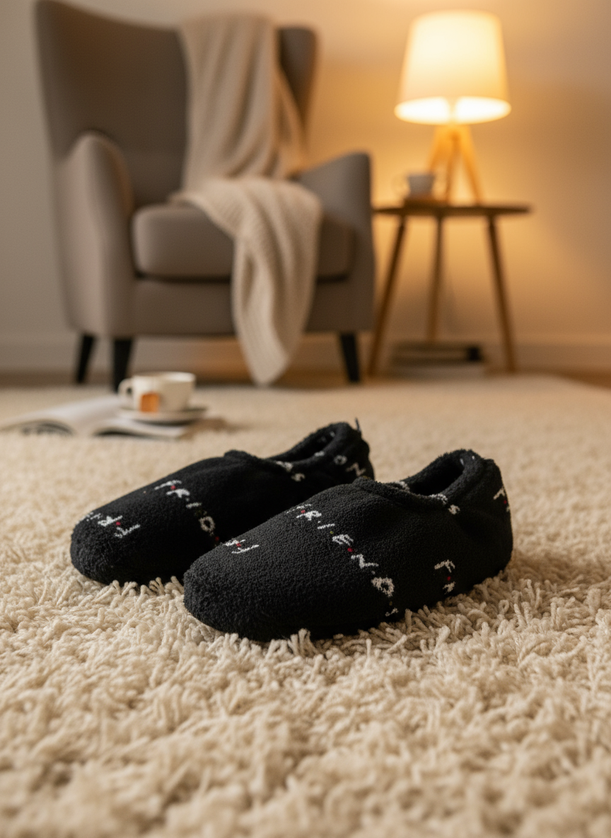 Flexy Slips Furr Friends Black