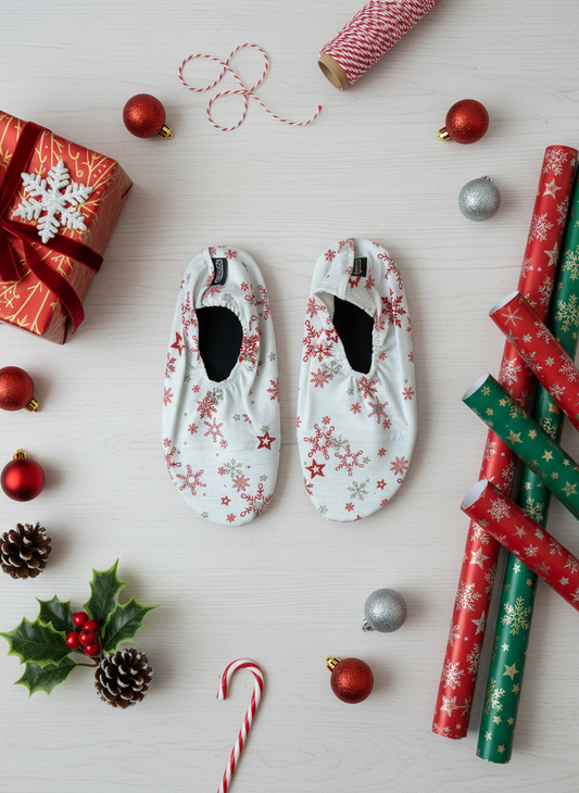 Flexy Slips Lycra Snowflake White