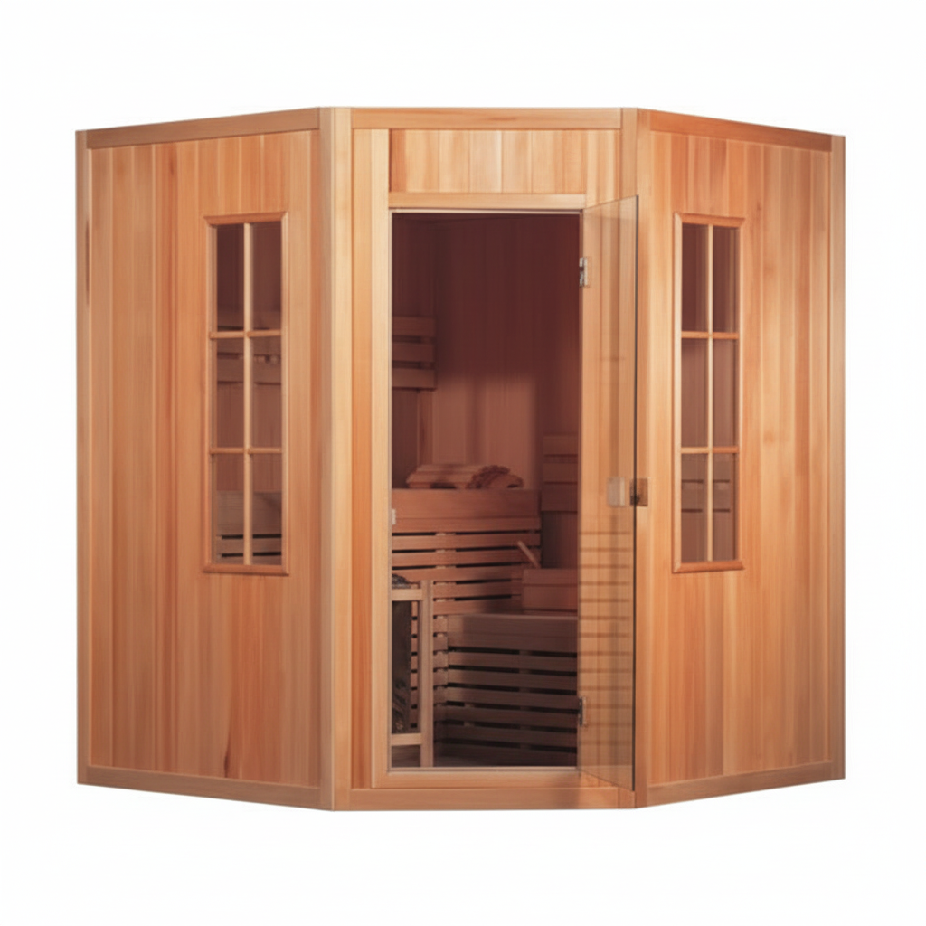 Square corner sauna cabin product image
