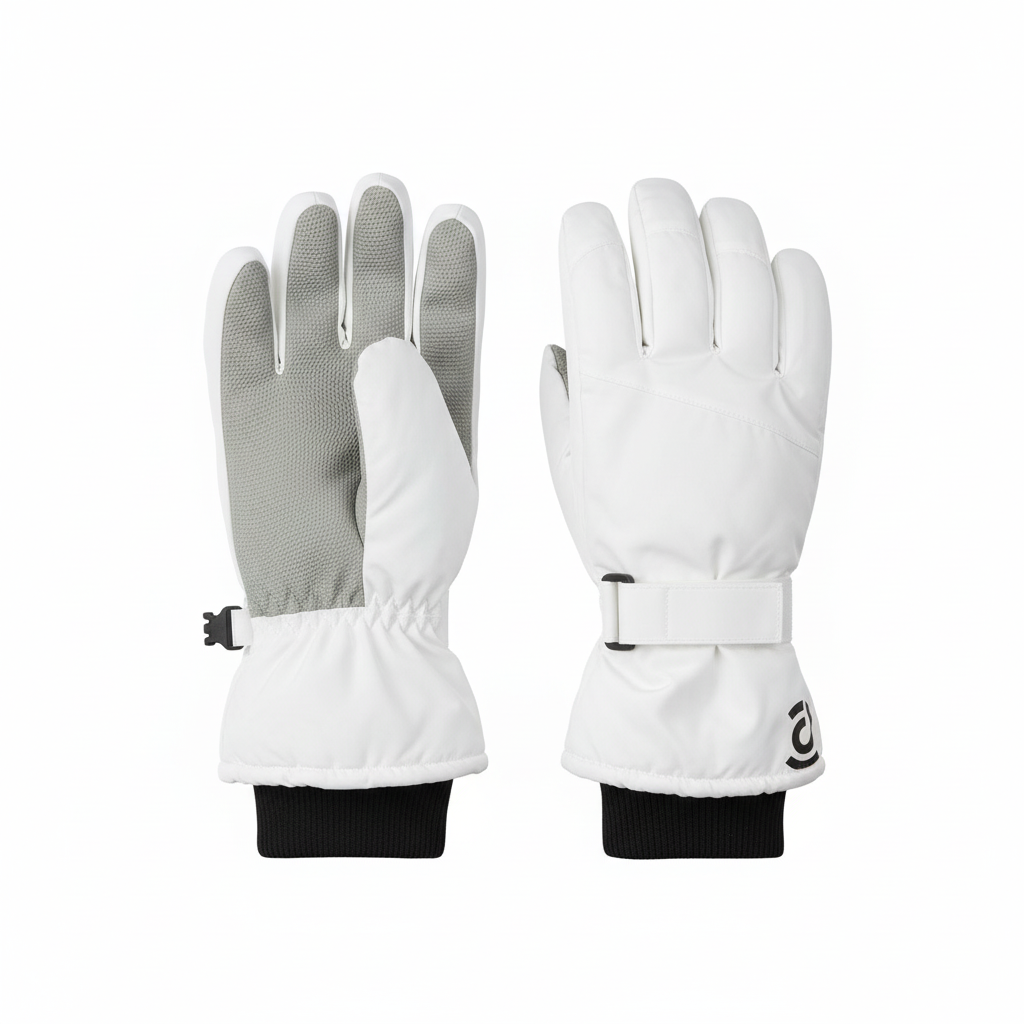 Square format white gloves