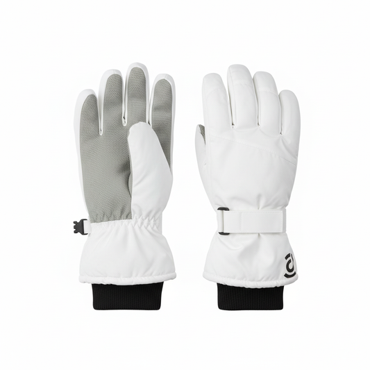 Square format white gloves