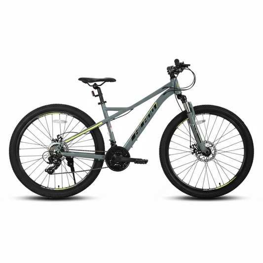 Square grey mountain bike