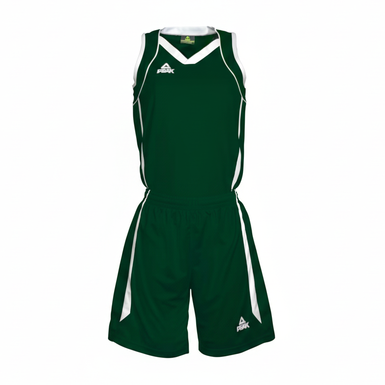 Square Peak Forest Green Basketball Uniform Product Image
