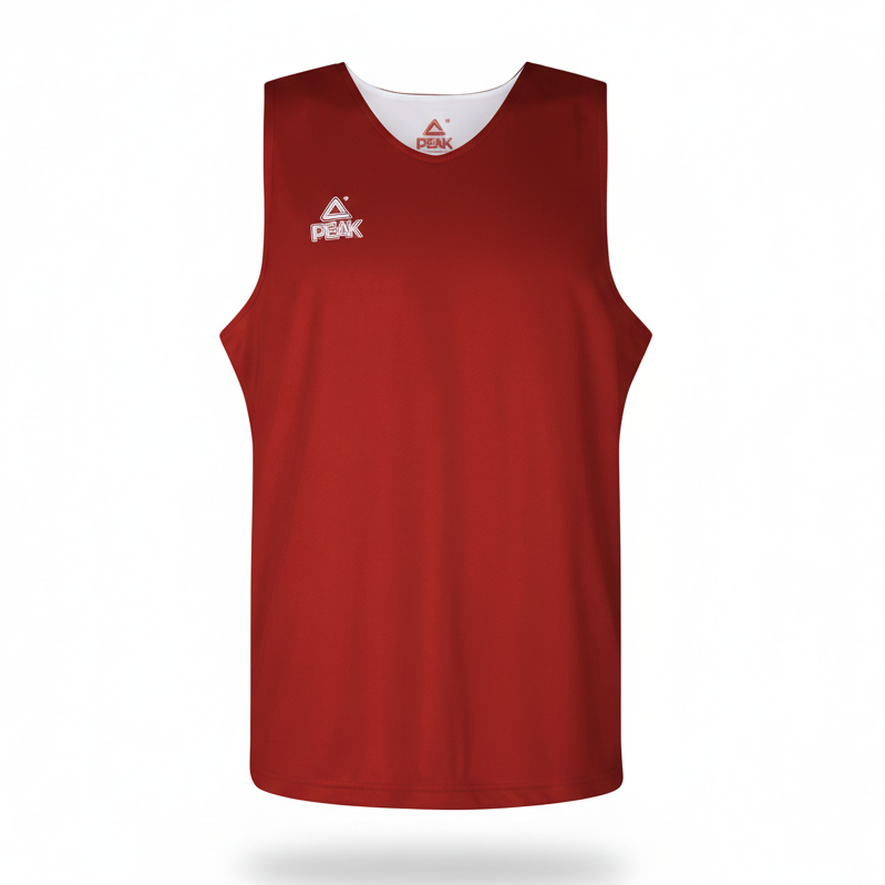 Square Peak Red Reversible Basketball Singlet Product Image