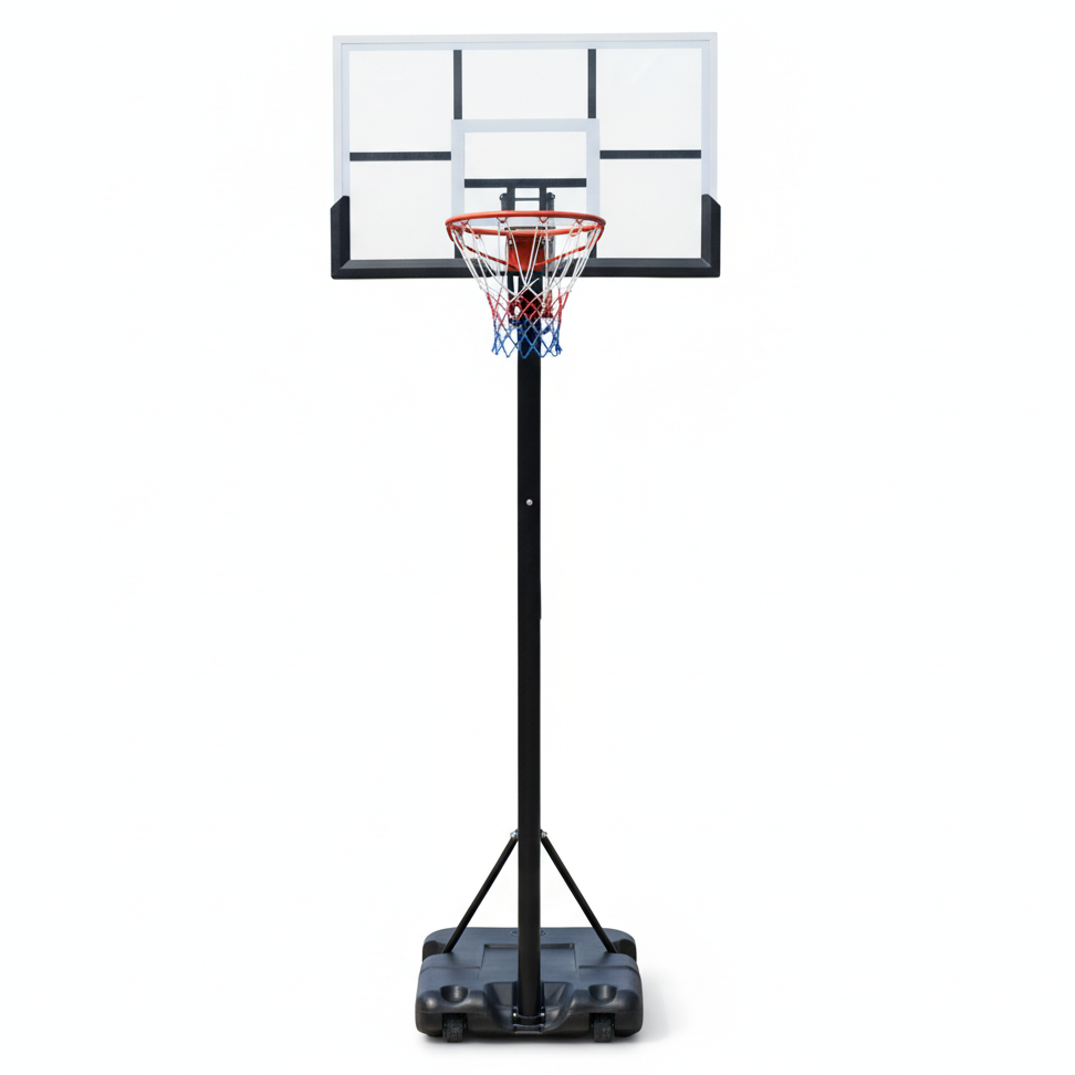 Square portable basketball hoop