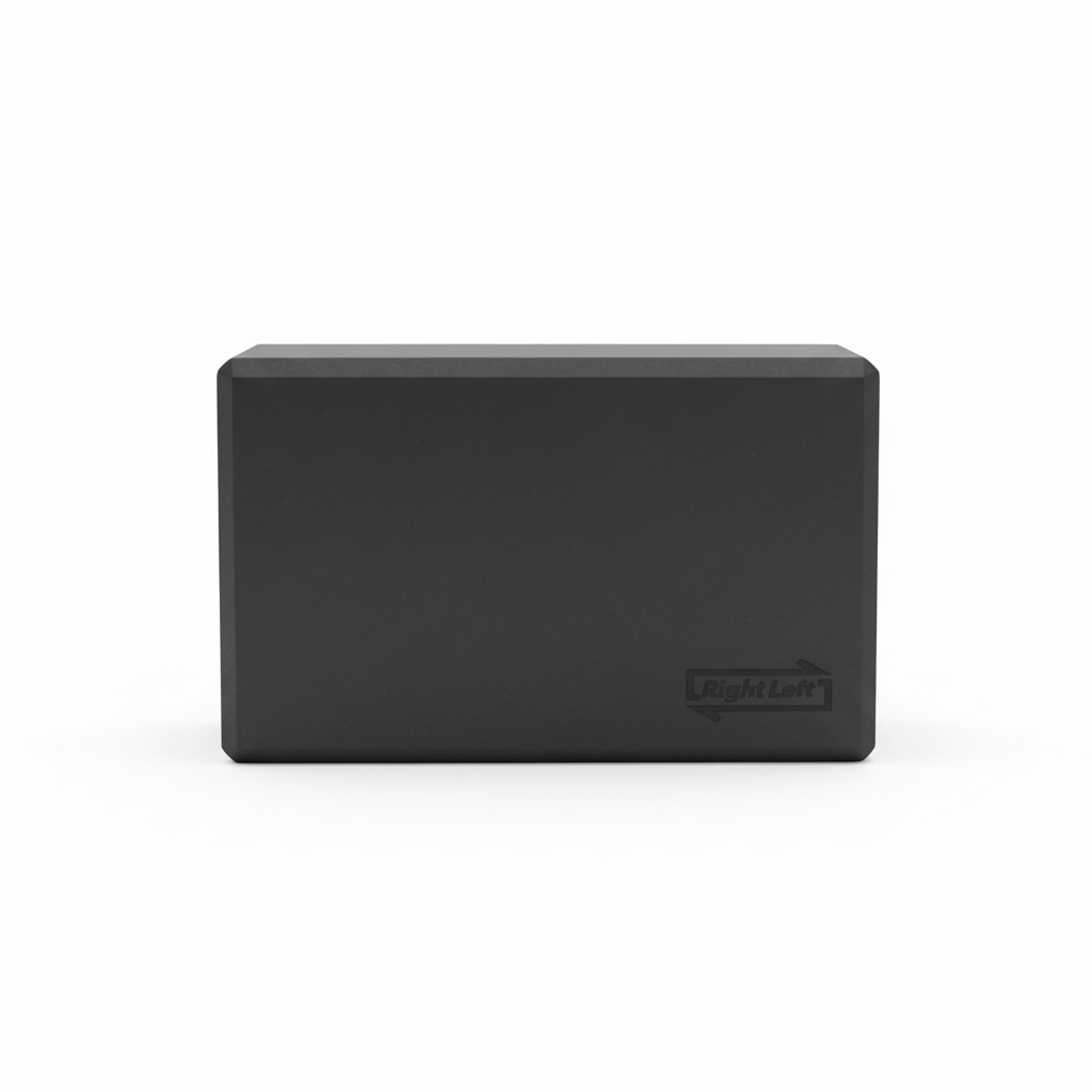 Square product image of black yoga blocks on white background