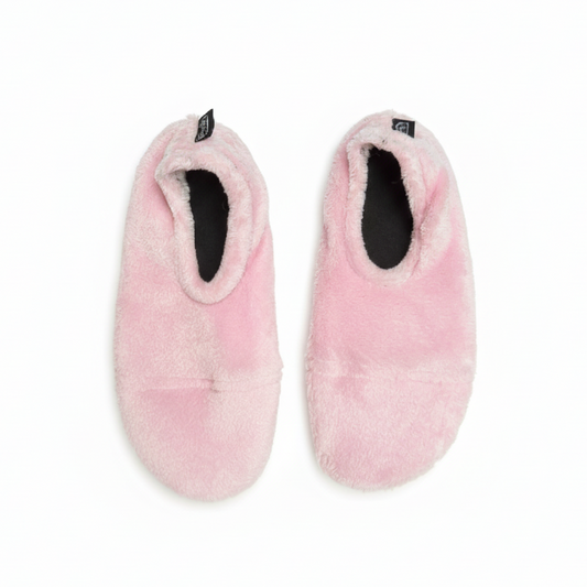 Square product image of pink furry slippers