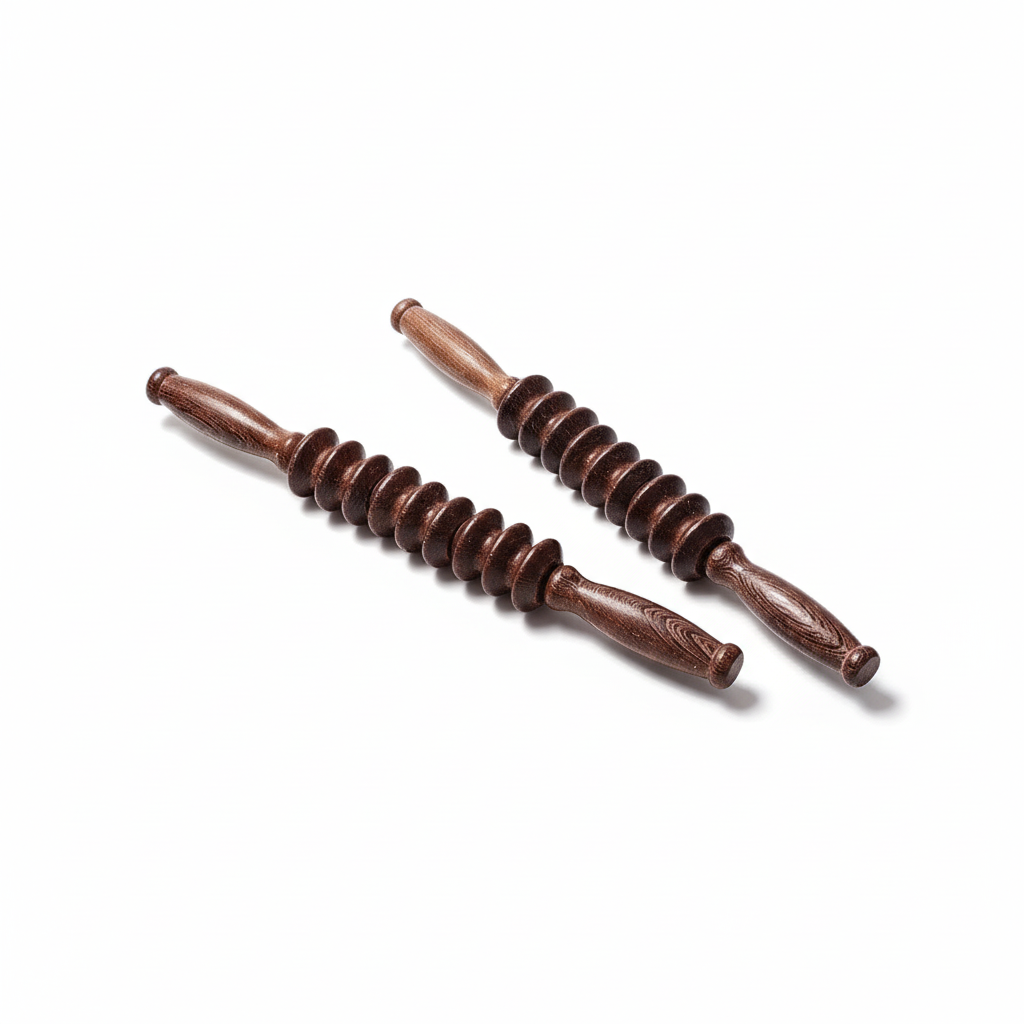 Square product image of wooden massage rollers
