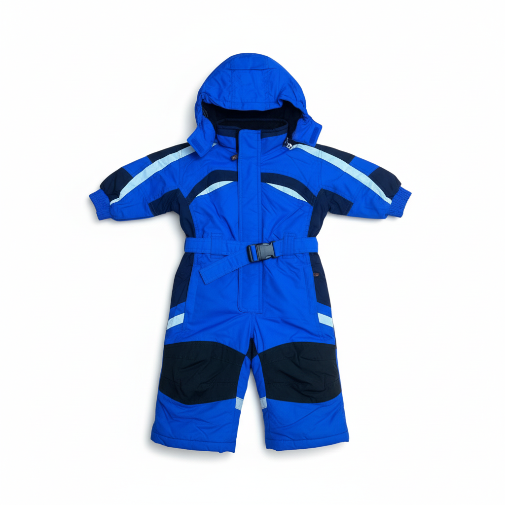 Square product photo of blue children's ski suit