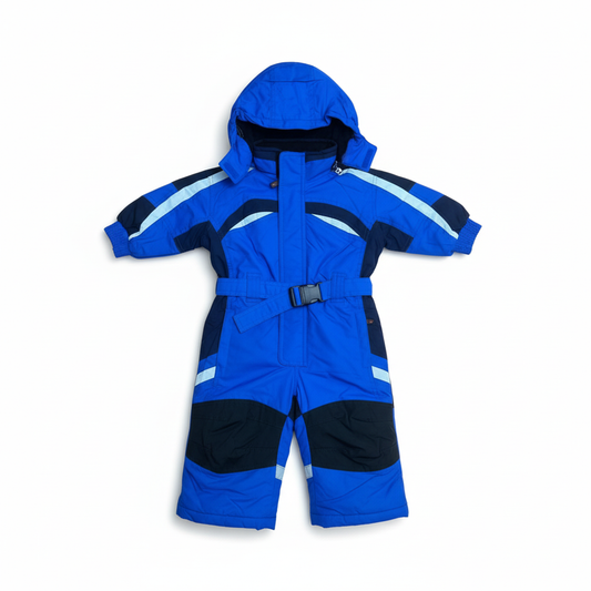 Square product photo of blue children's ski suit