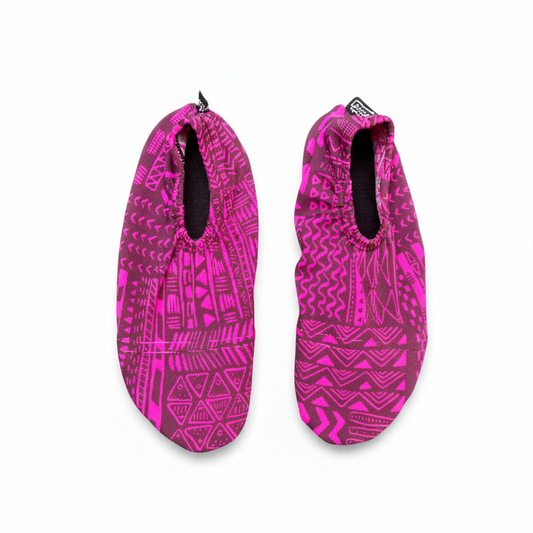Square purple Afro-patterned beach shoe product image