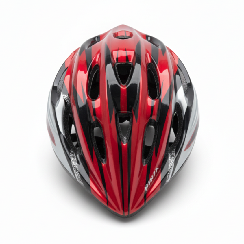 Square red and black Ninja helmet product image