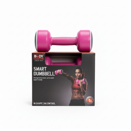 Square Shopify-ready pink 3kg dumbbell photo