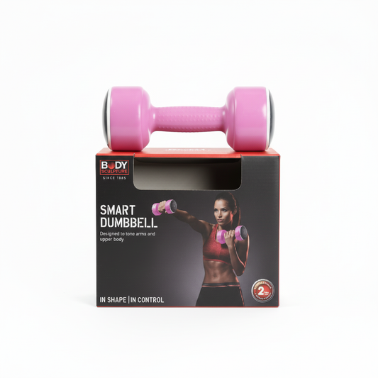 Square Shopify-ready pink dumbbell photo