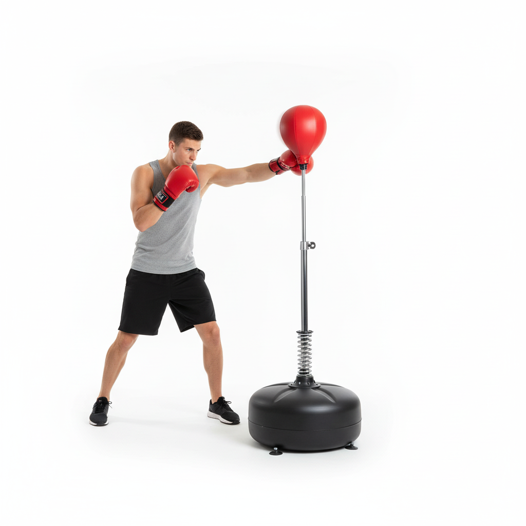 Square Shopify-ready punching stand photo