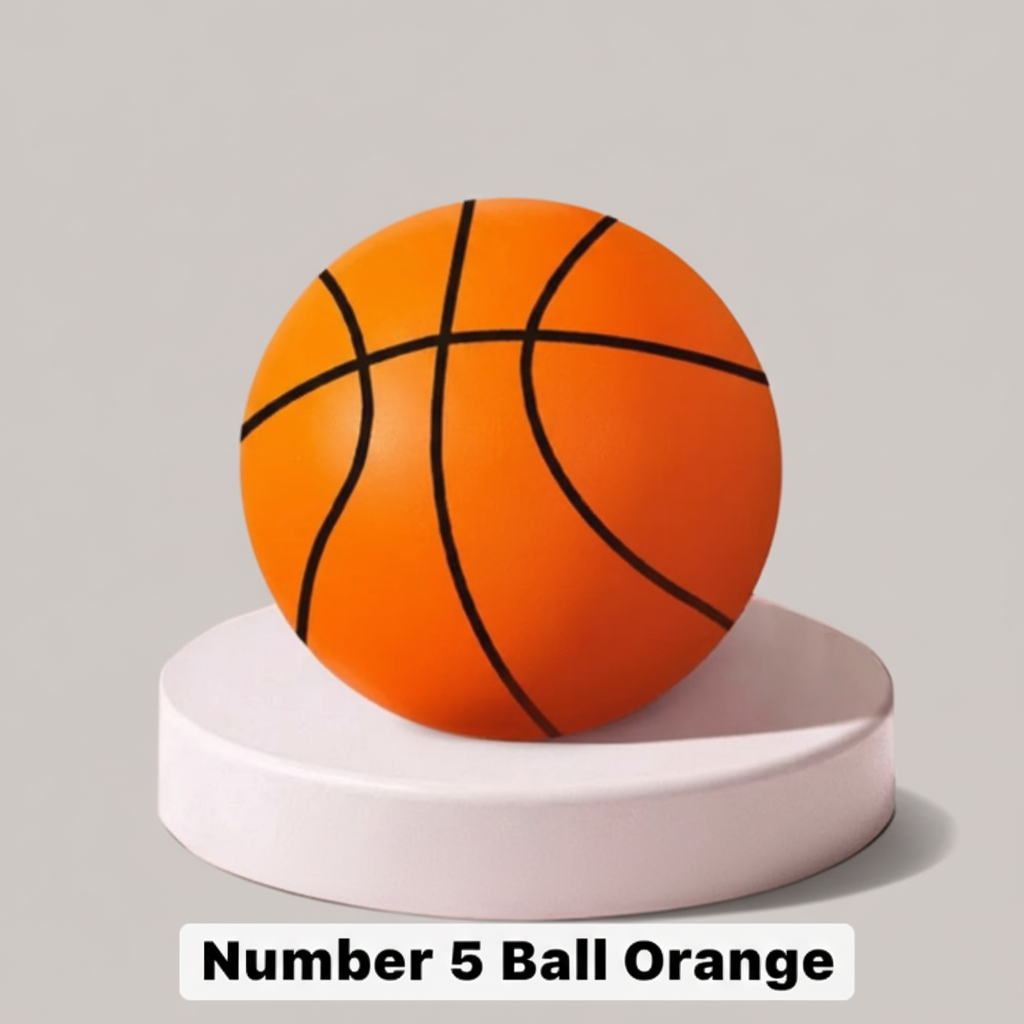 Square Silent Basketball Size 5 with Text Product Image