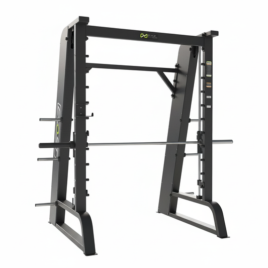 Square Smith machine with white background