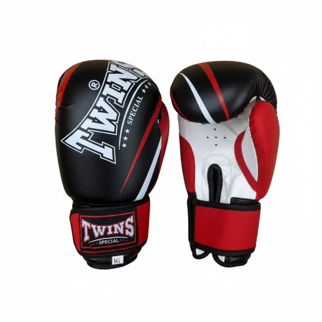 Square Twins Black Red Boxing Gloves Product Image