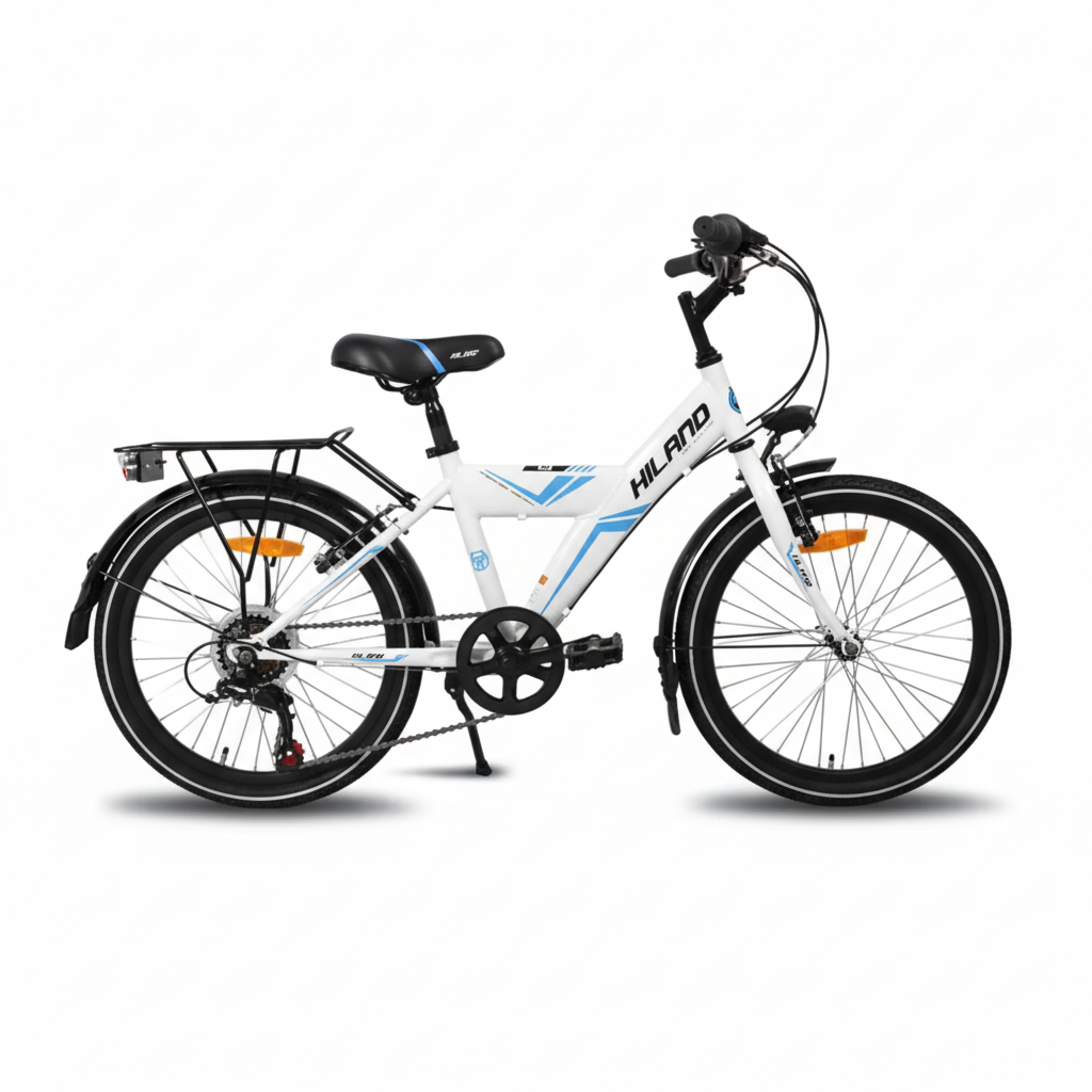Square white mountain bike