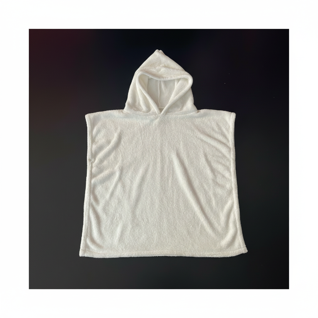 Square white poncho
