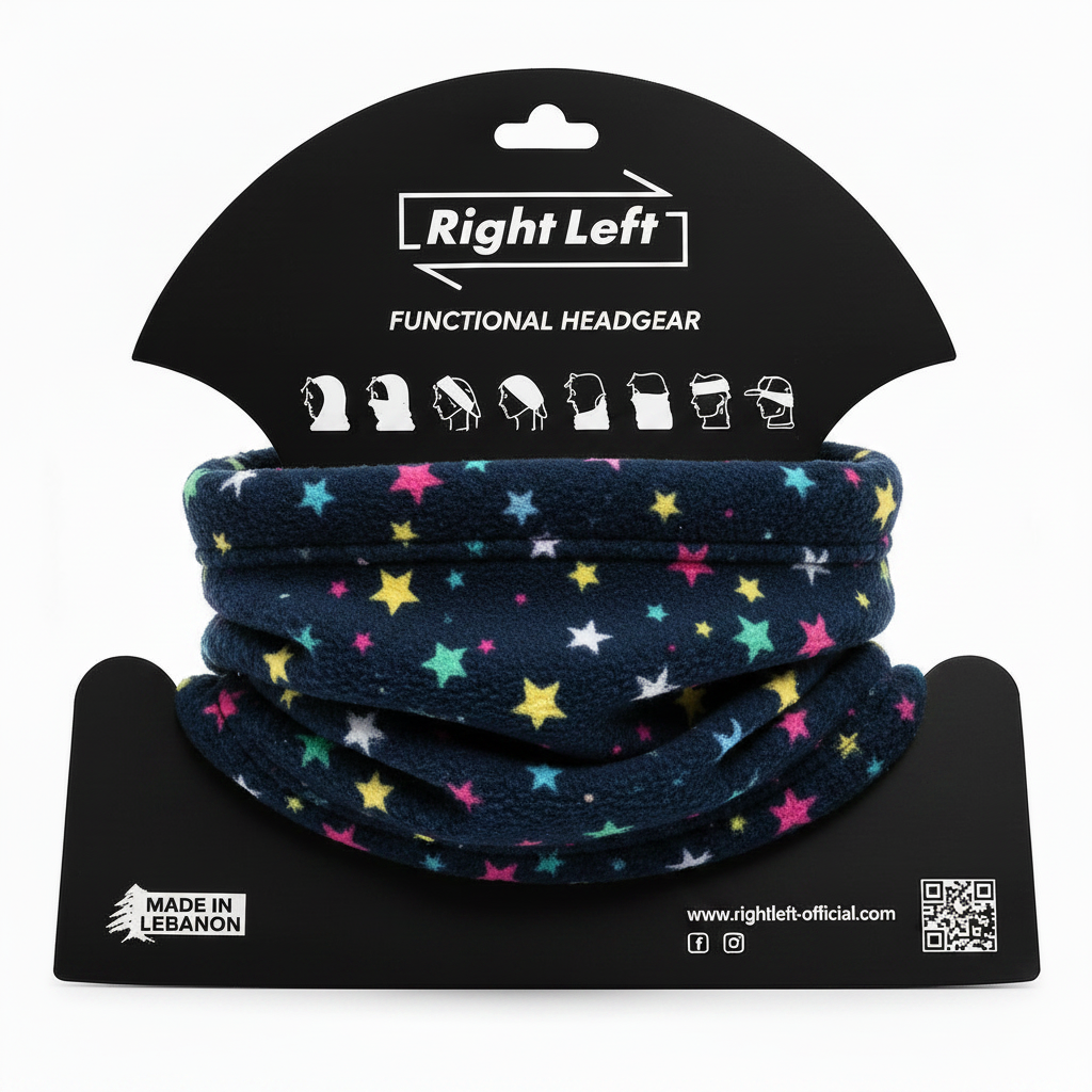 Stars Navy Headgear on Black Packaging
