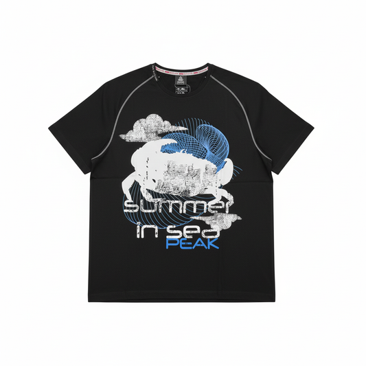Summer in Sea Peak T-Shirt White Background Square