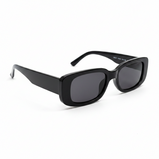 Sunglasses Black Rectangular Retro