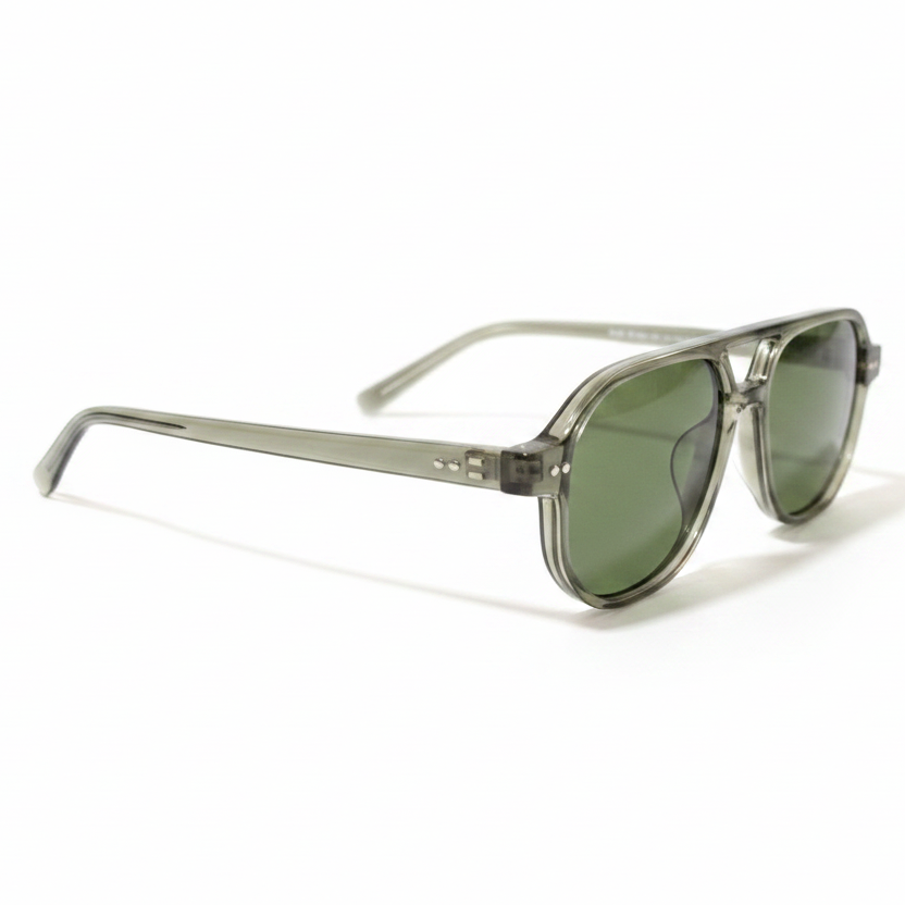 Sunglasses Transparent Green Acetate