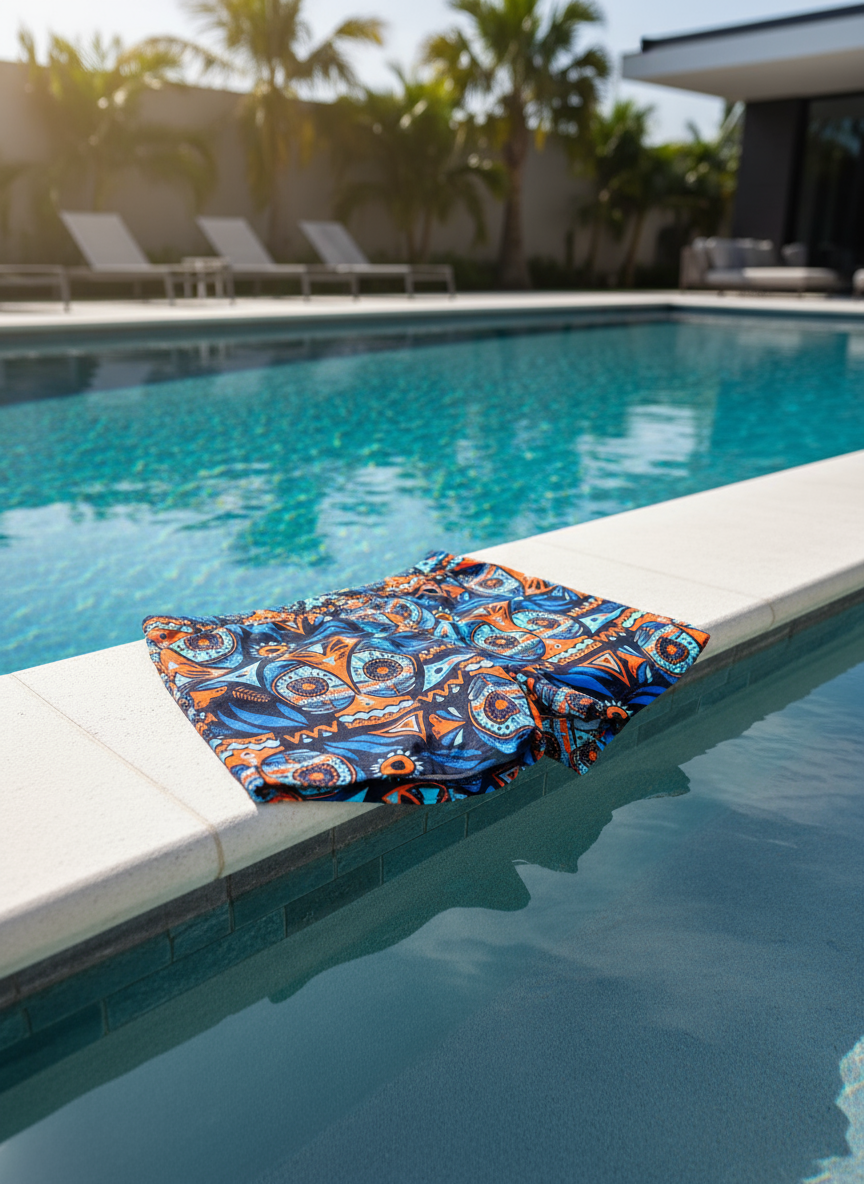 Boys swim short AFR Blue Orange