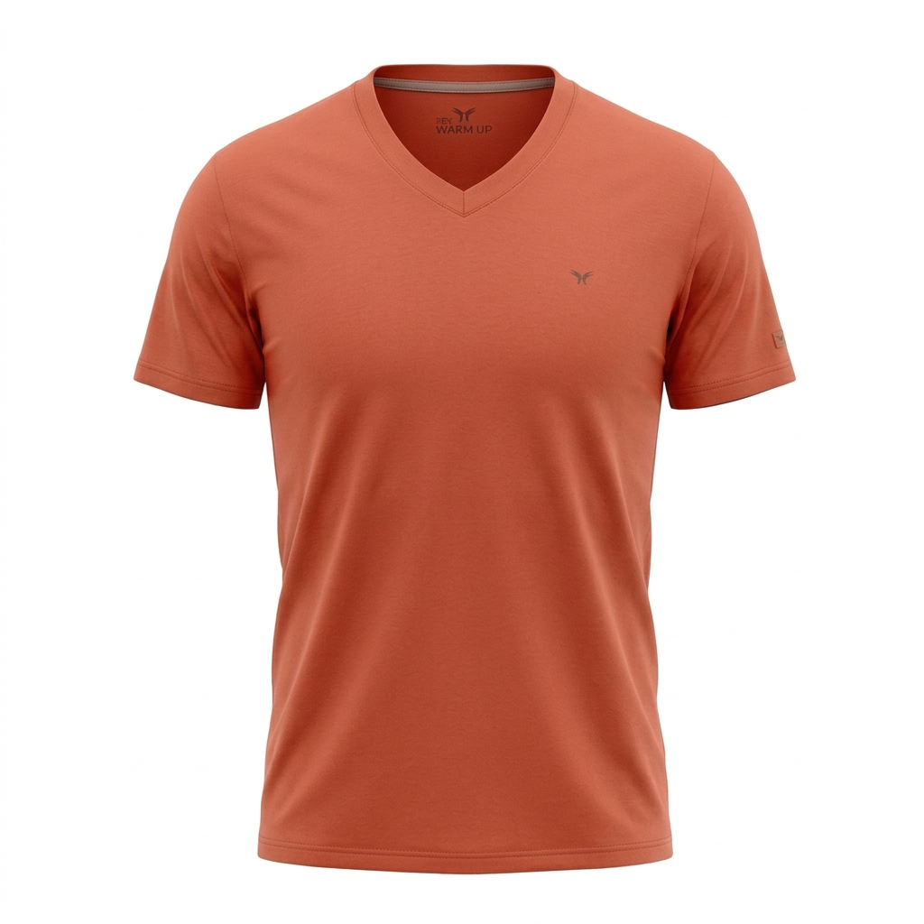 T-shirt with a white background and square framing