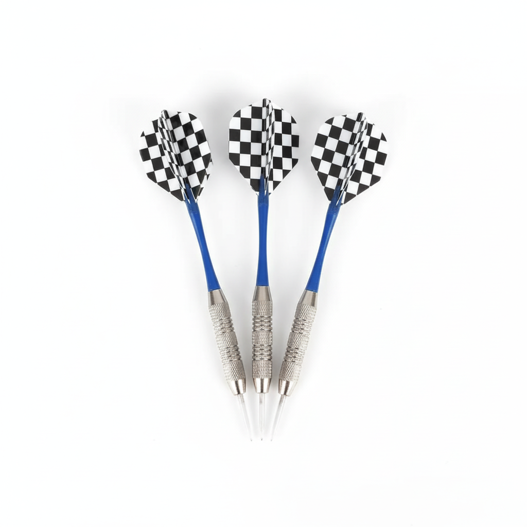 Three darts laid out horizontally