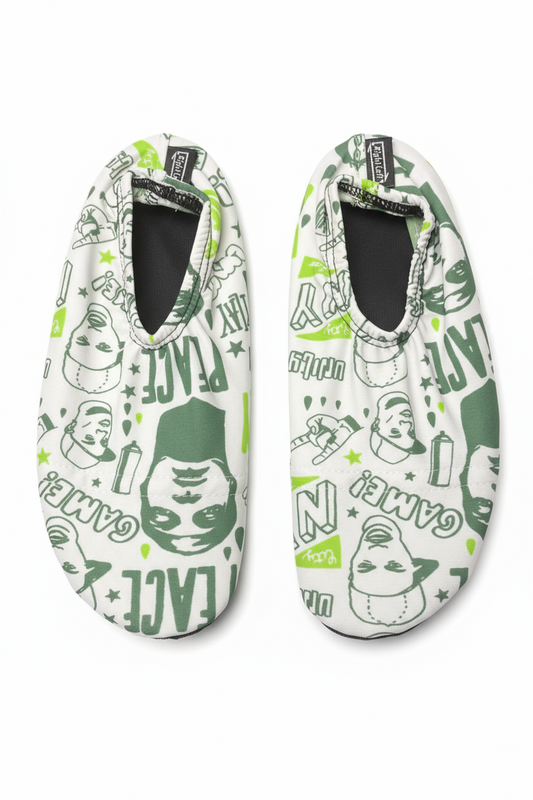 Flexy Slips Lycra Faces Green