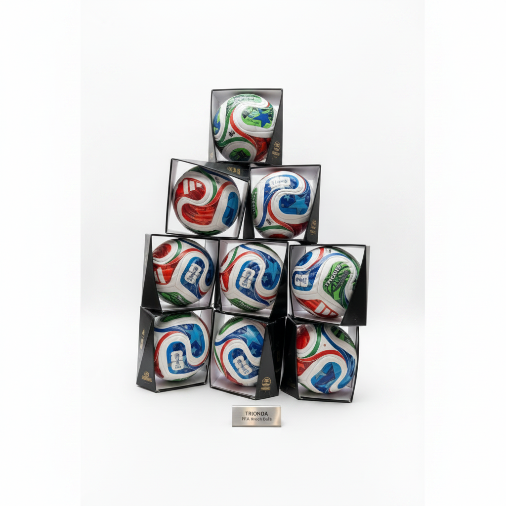 Trionda FIFA Match Balls in Gift Boxes White Background