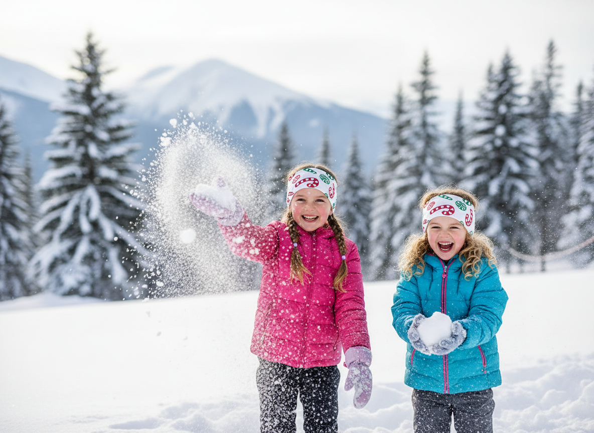 Functional Headgear - Fleece Candy Cane White