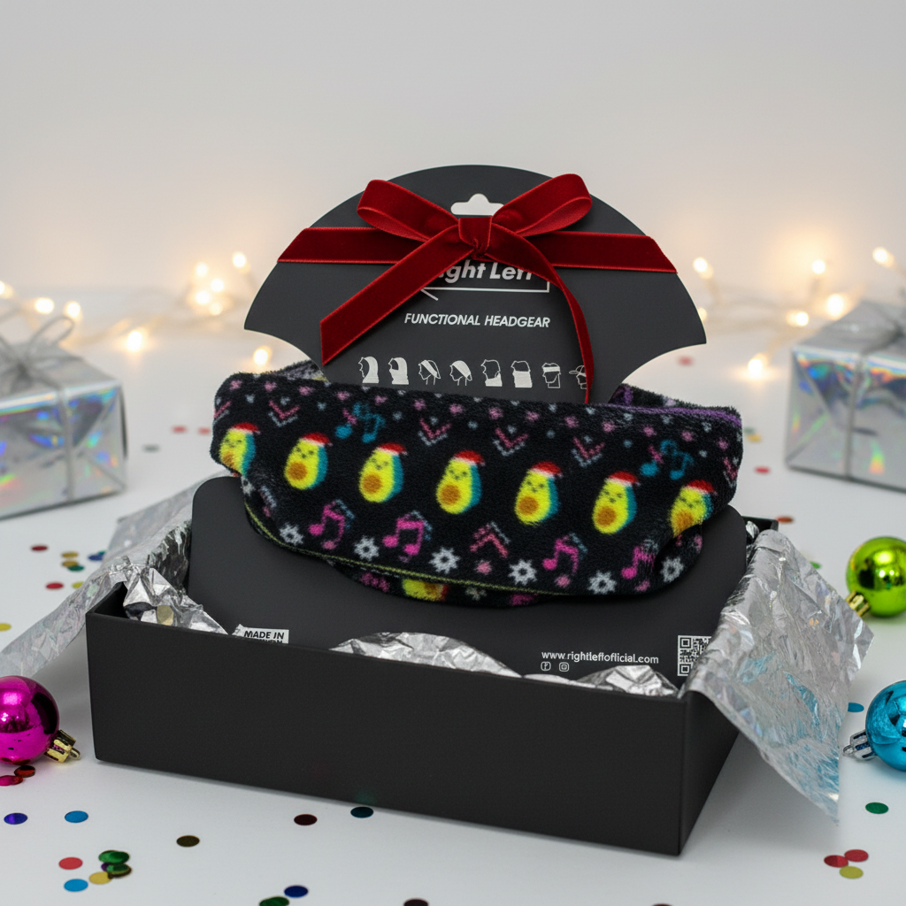 Unique Christmas gift with ribbon and lights