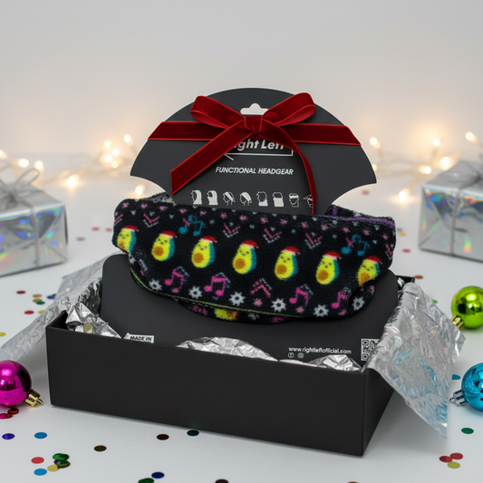 Unique Christmas gift with ribbon and lights