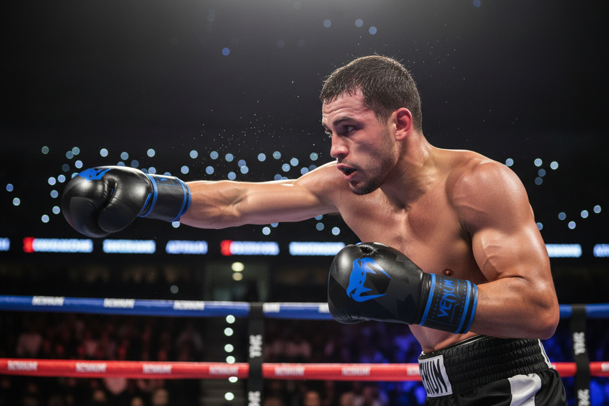 Venum Boxing Gloves Action Shot