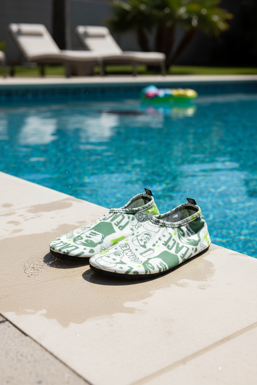 Flexy Slips Lycra Faces Green